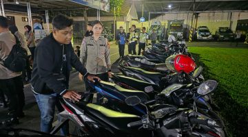Polres Mojokerto Kota Amankan 80 Pemuda Konvoi,1 orang Kedapatan Bawa Sajam