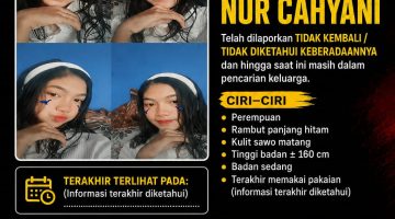 Pencarian Orang Hilang Atas Nama Amelia Nur Cahyani