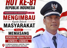 Sambut HUT RI ke-81, Pemdes Batang Batang Laok Serukan Gerakan Kibarkan Merah Putih Sepanjang Agustus