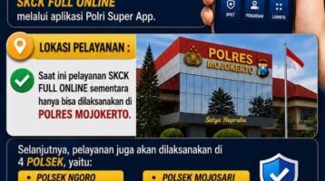 Polres Mojokerto Resmi Alihkan Pelayanan SKCK Menjadi Full Online Melalui POLRI SuperApp
