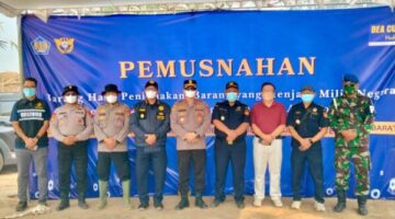 Polres Lampung Tengah Kawal Pemusnahan Rokok Ilegal, Perkuat Sinergi Penegakan Hukum