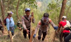 Gerak Cepat Polres Nganjuk dan Tim Gabungan Jinakkan Api, Karhutla di Gunung Wilis Padam