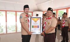 Mas Syah Lantik Mabigus Sekaligus Pengurus Gugus Depan 01.087 Pangkalan Sekolah Rakyat Terintegrasi 01 Trenggalek