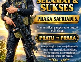 Selangkah Lebih Tinggi, Safriadi S Kini Sandang Pangkat Praka